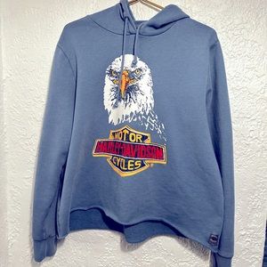 Harley Davidson Cropped Hoodie Size XL